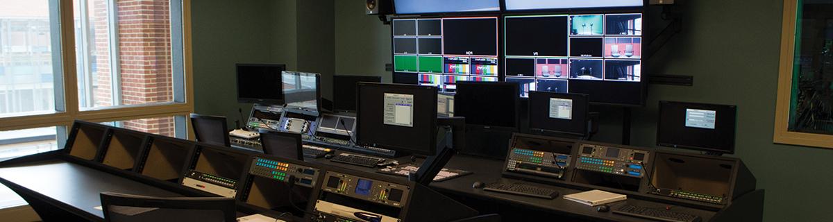 The Control Room of the TV Studio